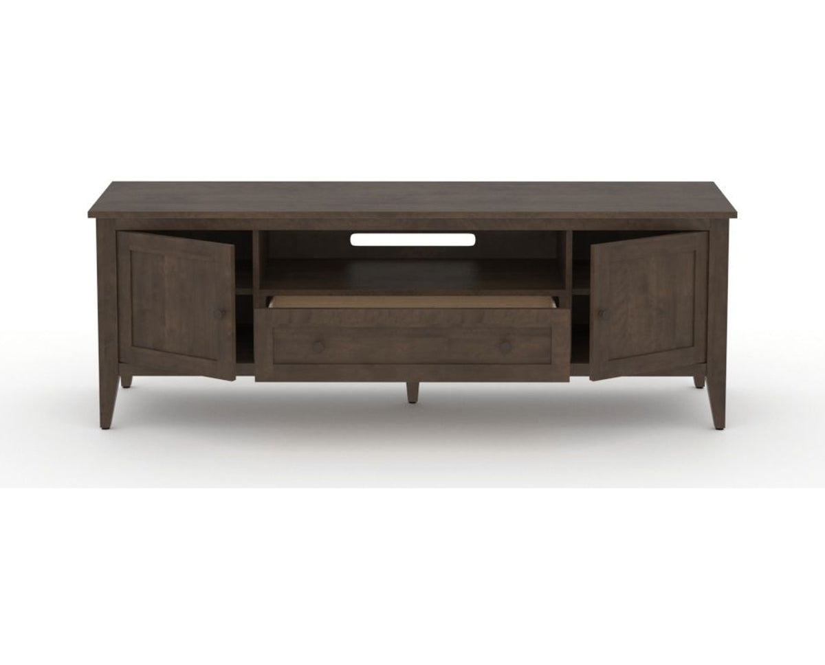 Canadel Accent Media Unit 7225 in 29 Hazelnut Washed, open view