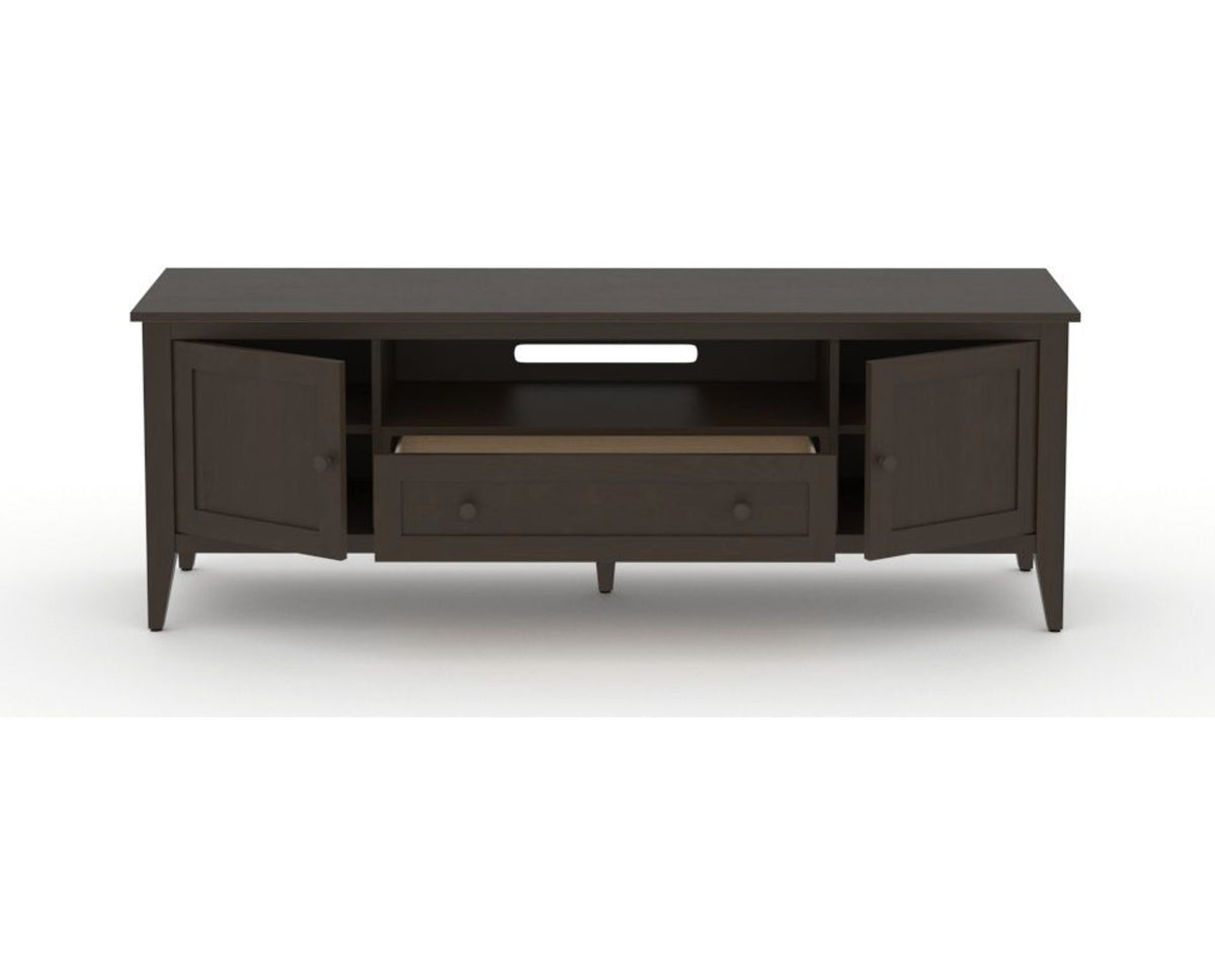 Canadel Accent Media Unit 7225 in 59 Davy's Grey, open view