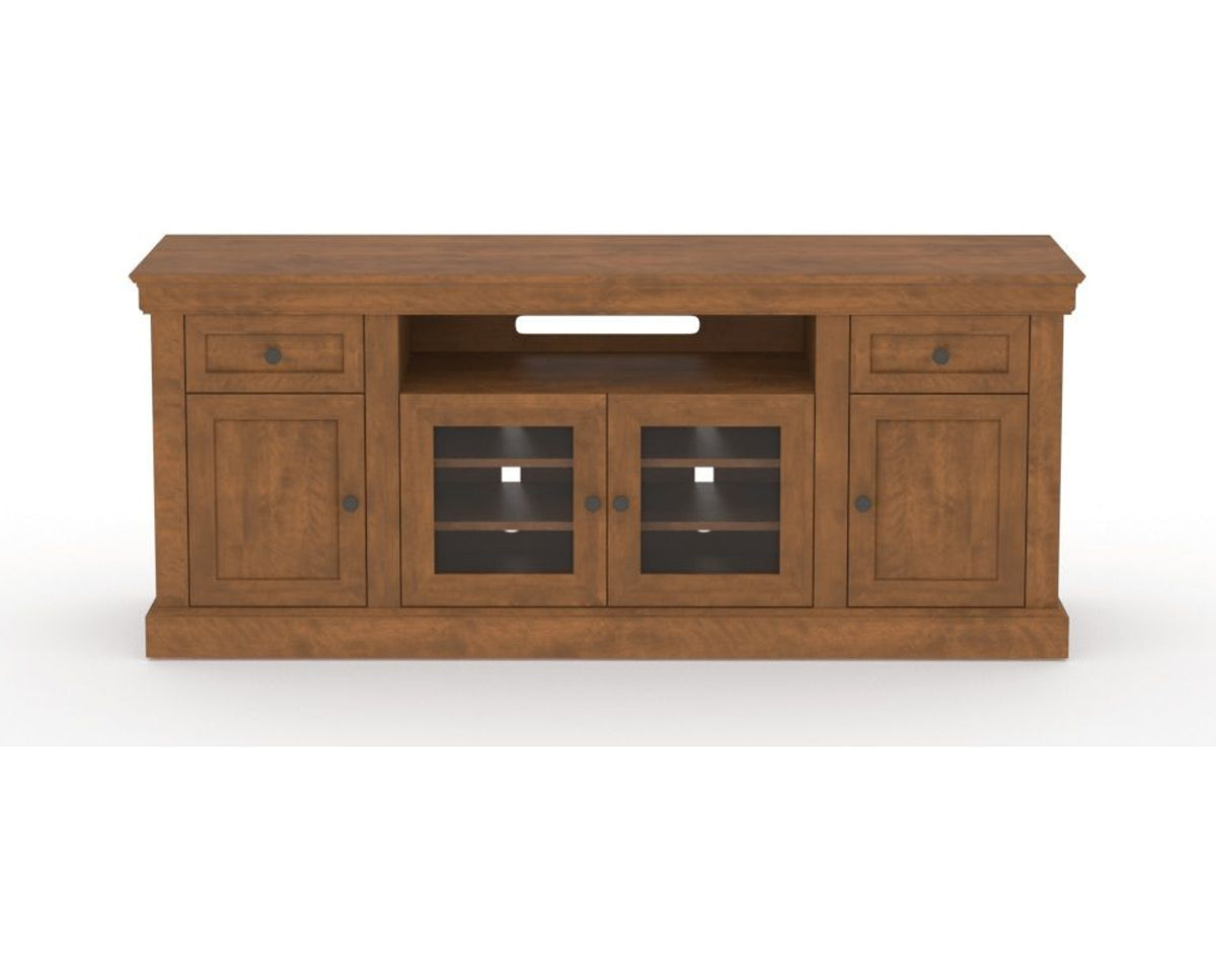 Canadel Accent Media Unit 7230 in Oak Washed, front view