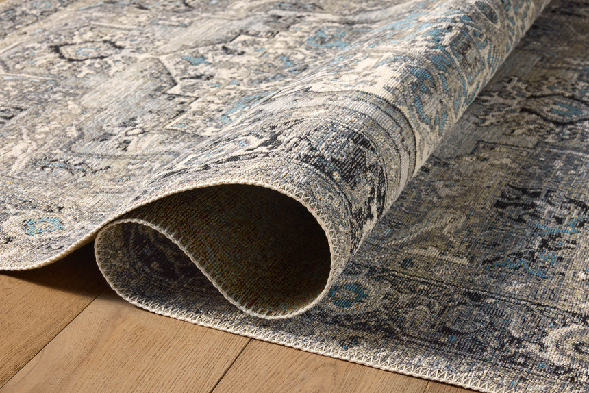 Mika Rug 01 | Grey / Blue