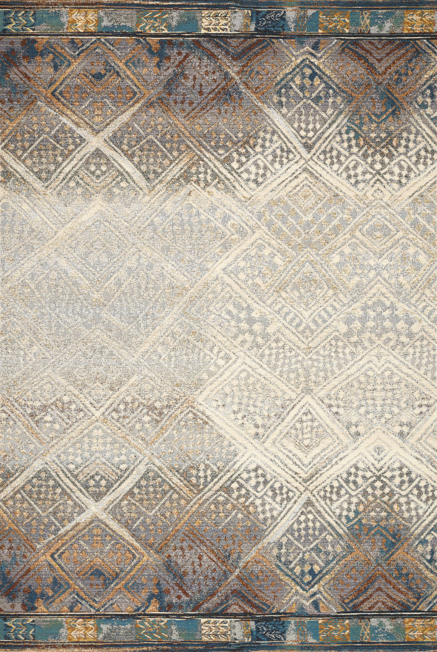Mika Rug 02 | Ivory / Mediterranean