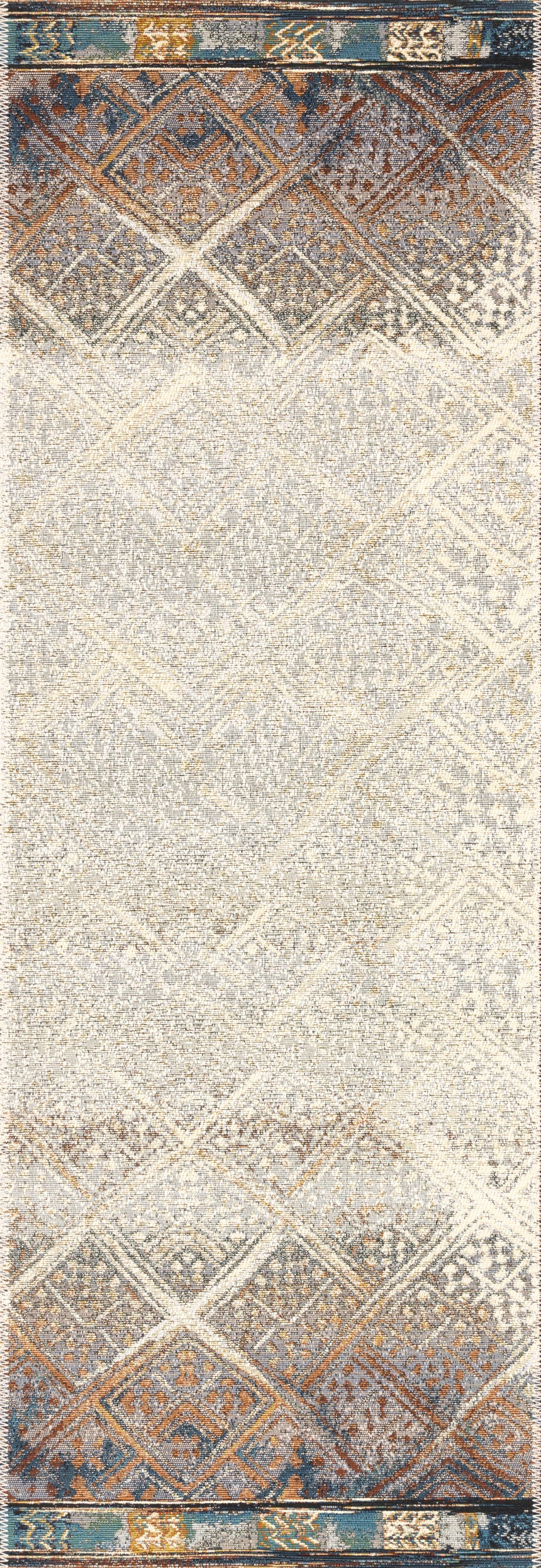 Mika Rug 02 | Ivory / Mediterranean