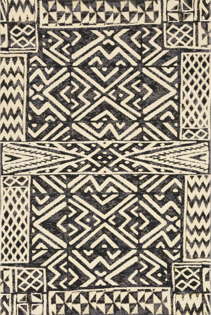 Mika Rug 13 | Ivory / Black