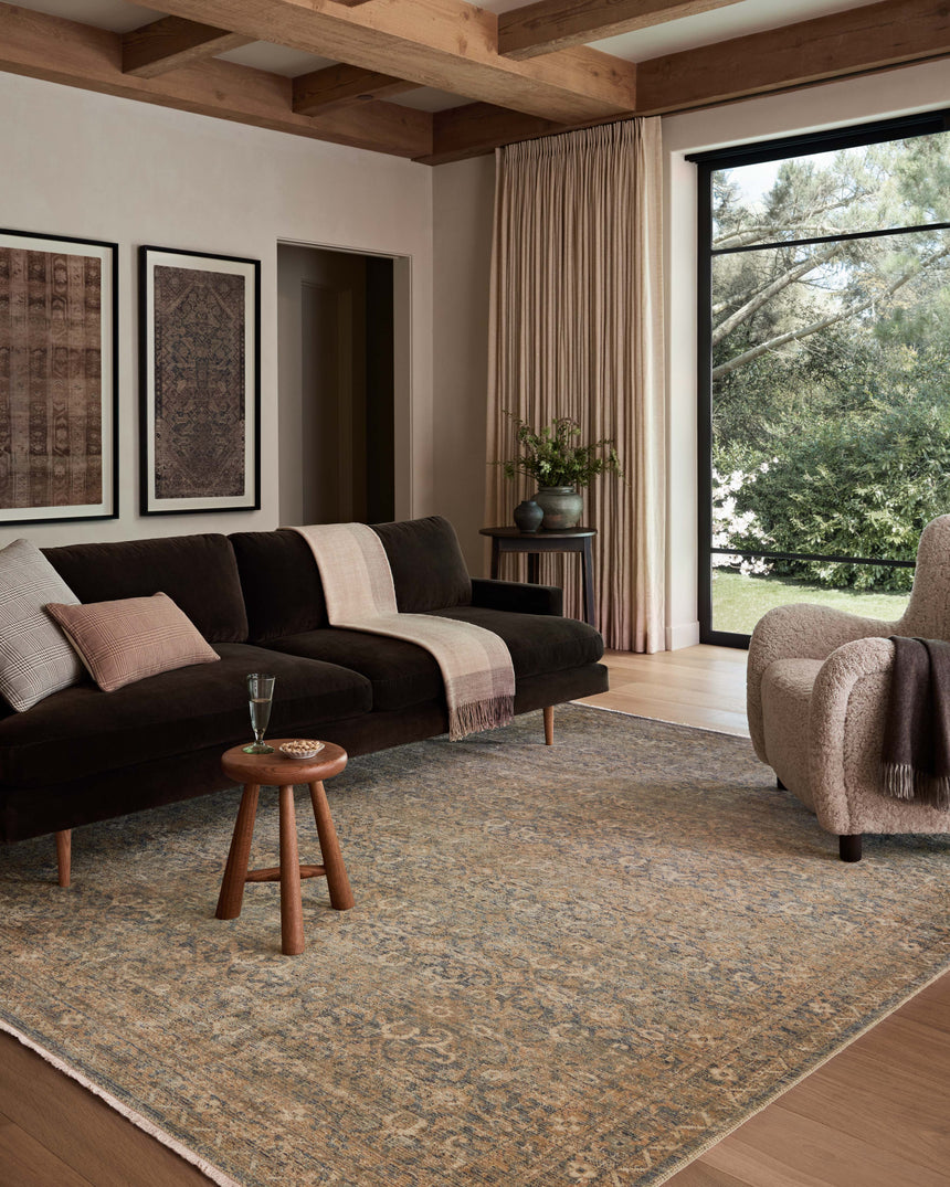 Molly Rug 02 | Denim / Gold