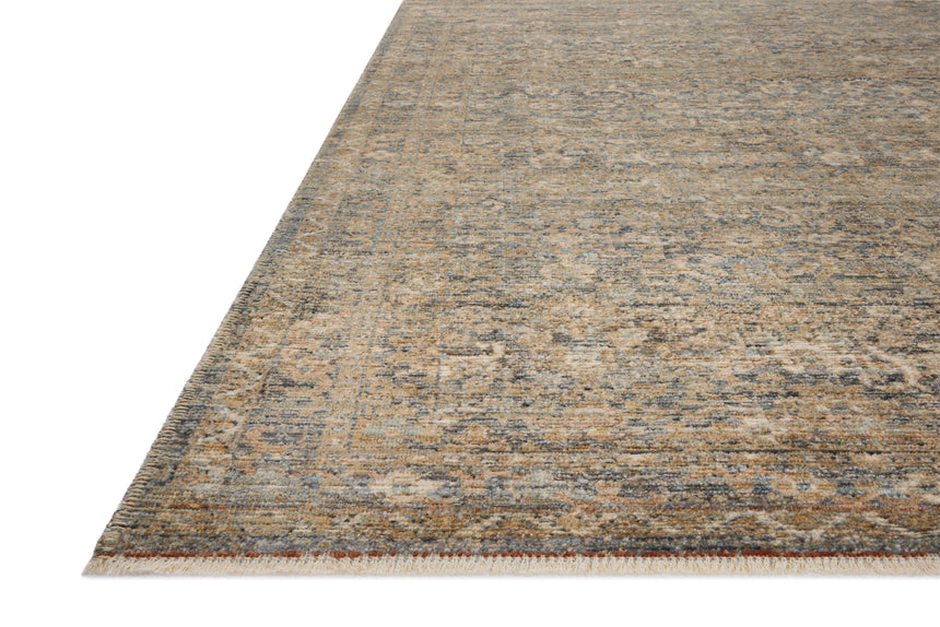 Molly Rug 02 | Denim / Gold