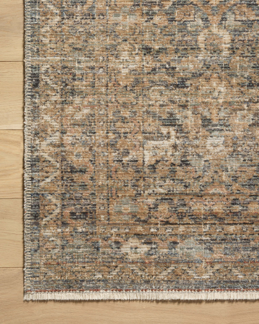 Molly Rug 02 | Denim / Gold