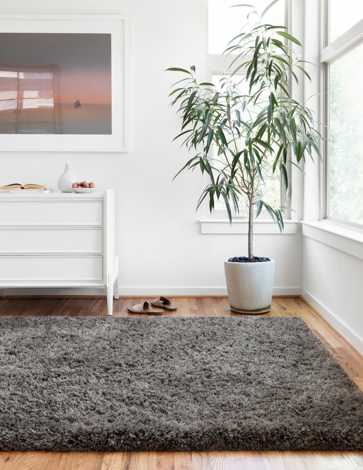 Mila Shag Rug 01 | Charcoal