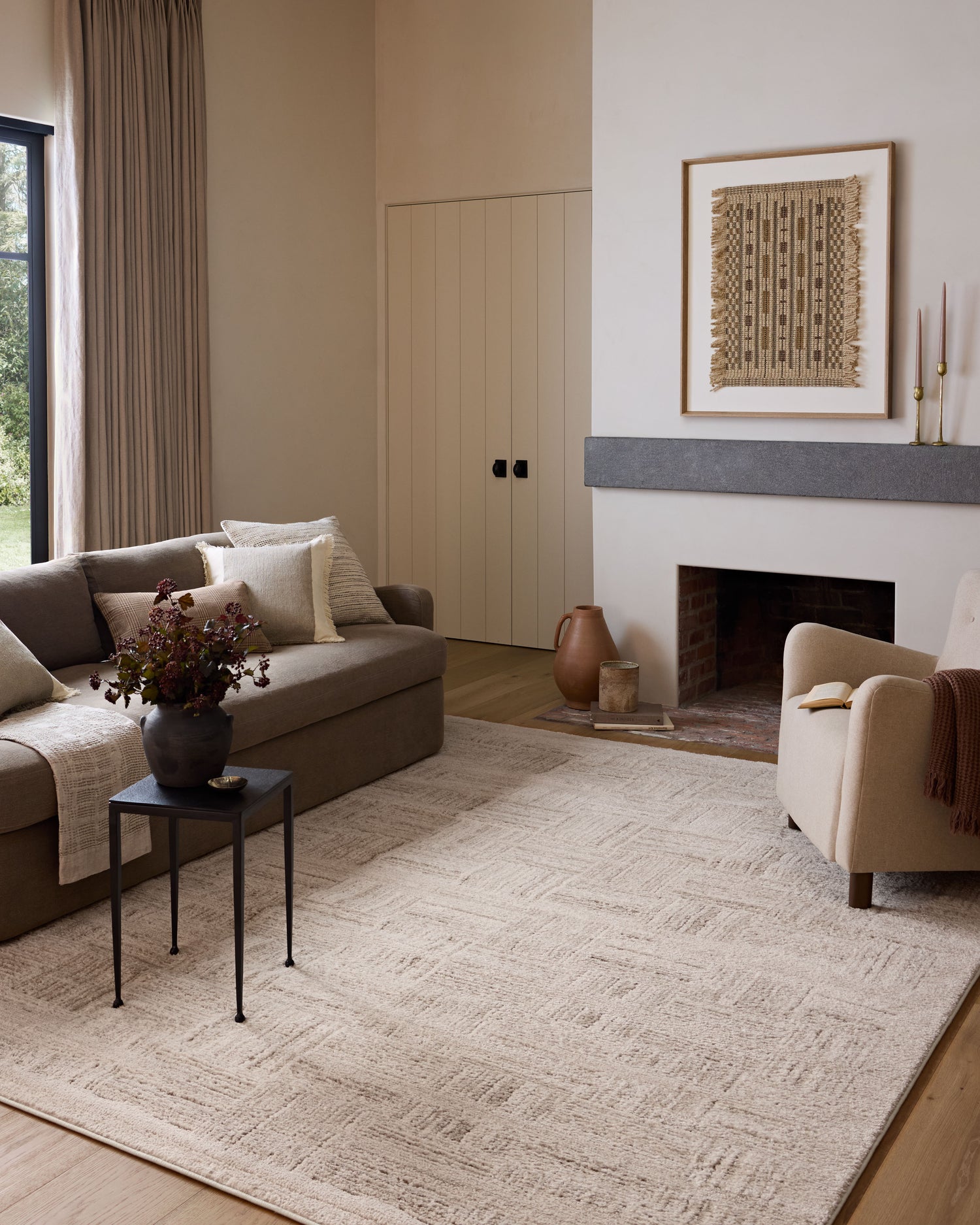 Monty  Rug 01 | Ivory / Taupe