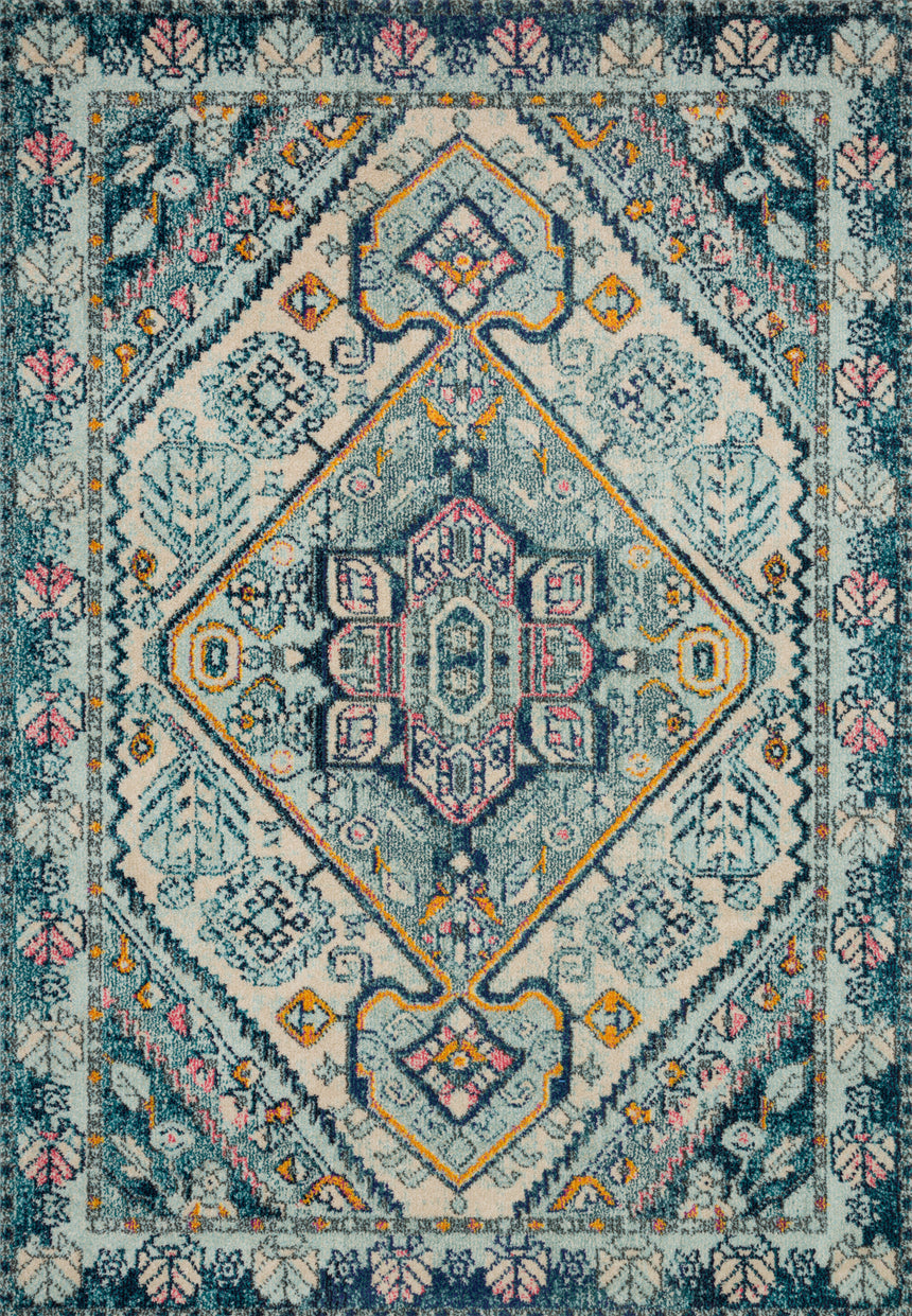 Nadia Rug 03 | Aqua / Navy