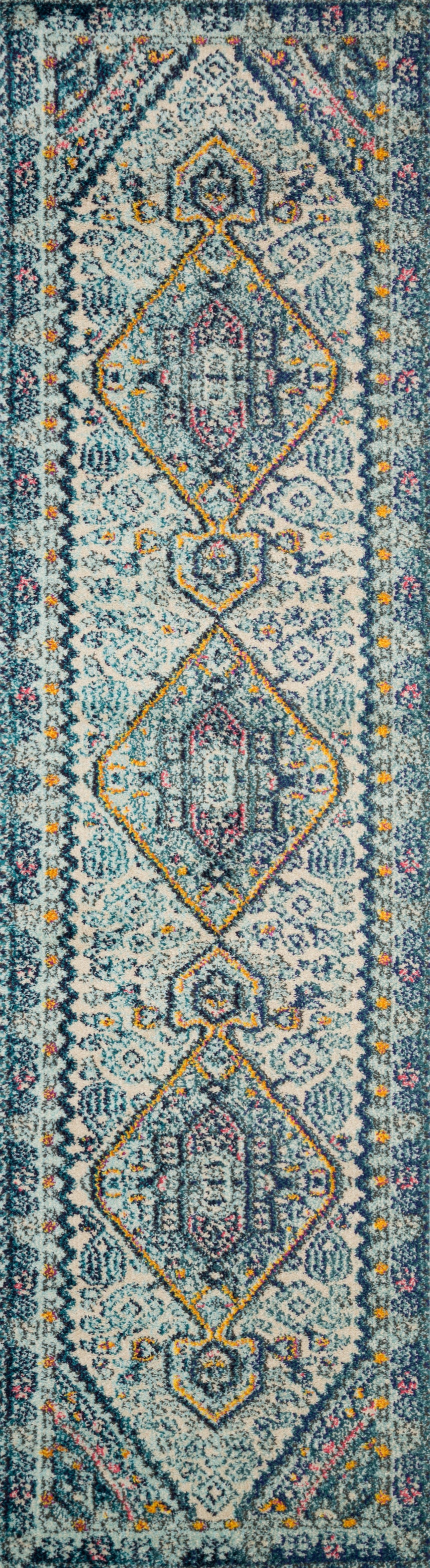 Nadia Rug 03 | Aqua / Navy