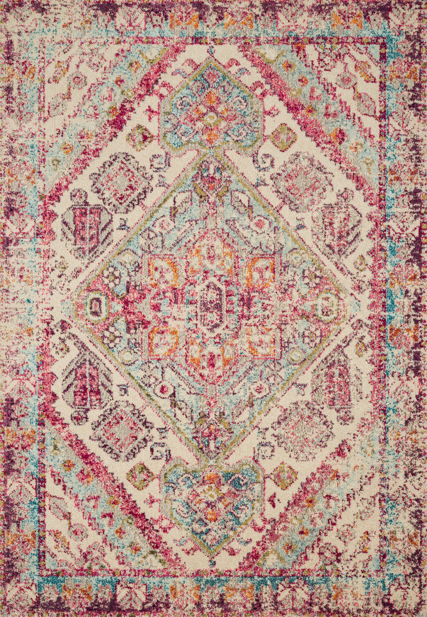 Nadia Rug 03 | Aqua / Pink