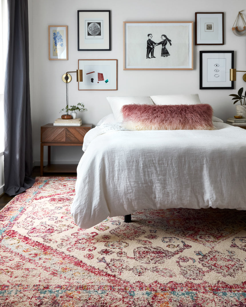 Nadia Rug 03 | Aqua / Pink