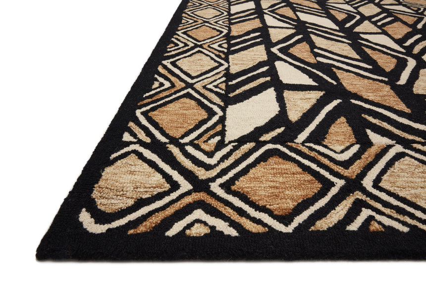 Nala Rug 01 | Black / Beige