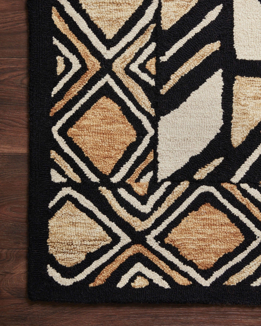 Nala Rug 01 | Black / Beige