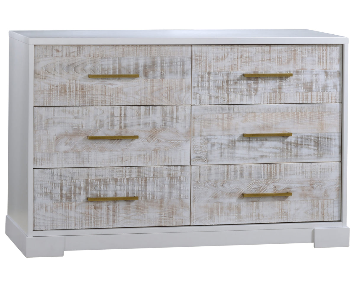 White Birch with White Bark Oak Veneer | Vibe Double Dresser | Valley Ridge Furniture