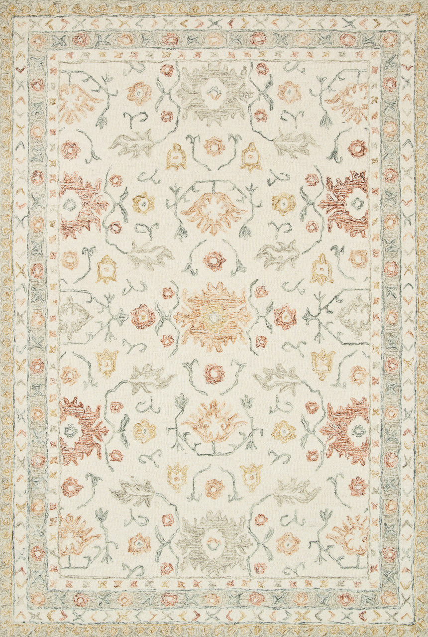 Norabel Rug 03 | Ivory / Rust