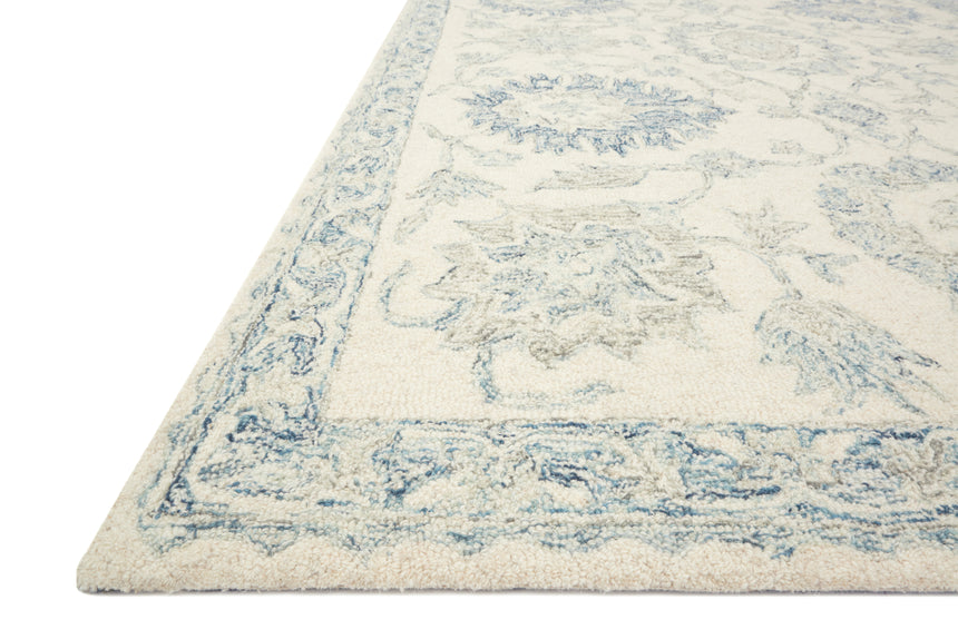 Norabel Rug 04 | Ivory / Blue