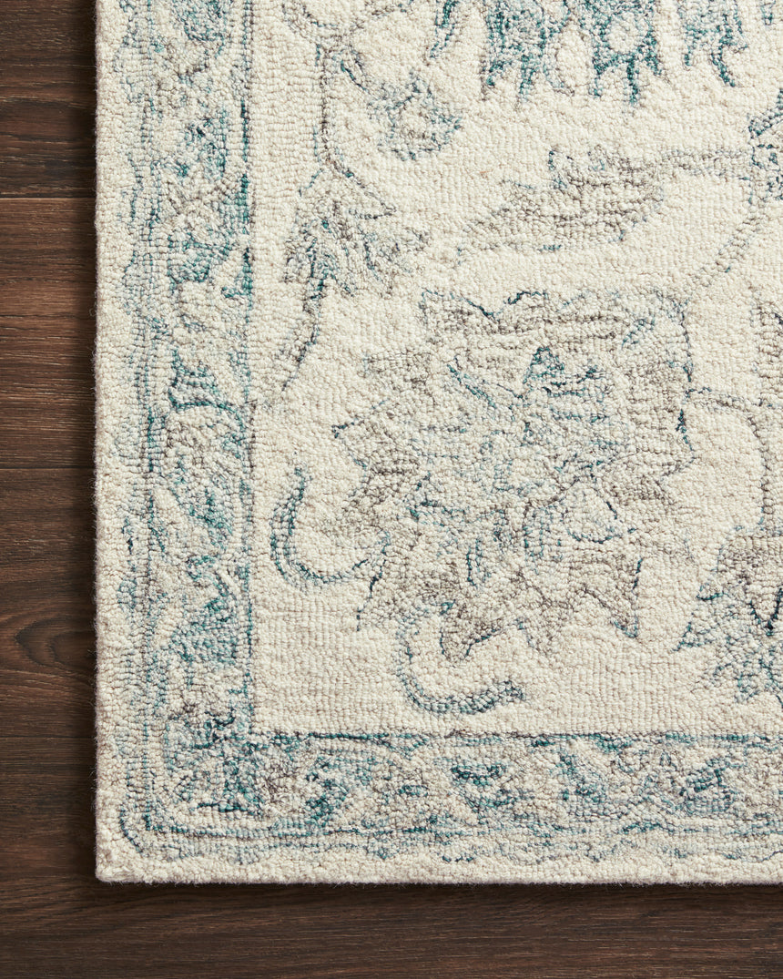 Norabel Rug 04 | Ivory / Blue