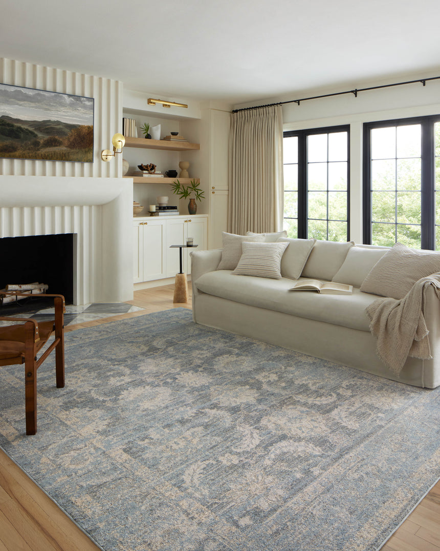 Odette Rug 03 | Sky / Beige