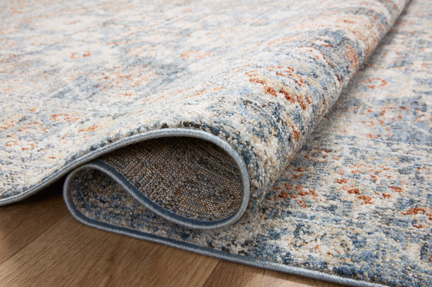 Odette Rug 07 | Sky / Rust