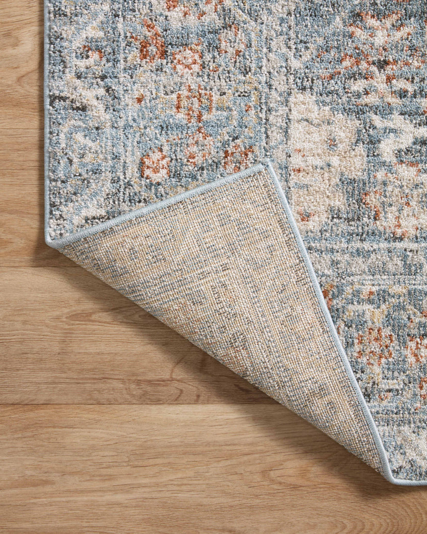 Odette Rug 07 | Sky / Rust