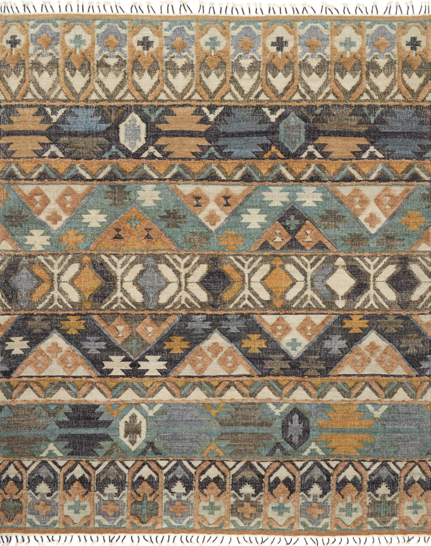 Owen Rug 02 | Ocean / Camel