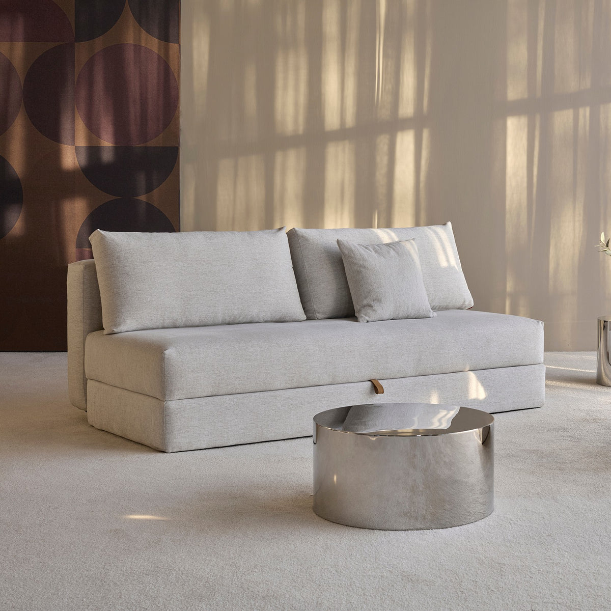 Innovation Living Osvald Sleeper Sofa, room setting, shown in 470 Yuveno Natural all-groups