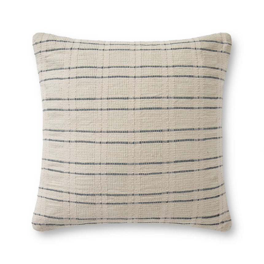 Cream / Blue Pillow