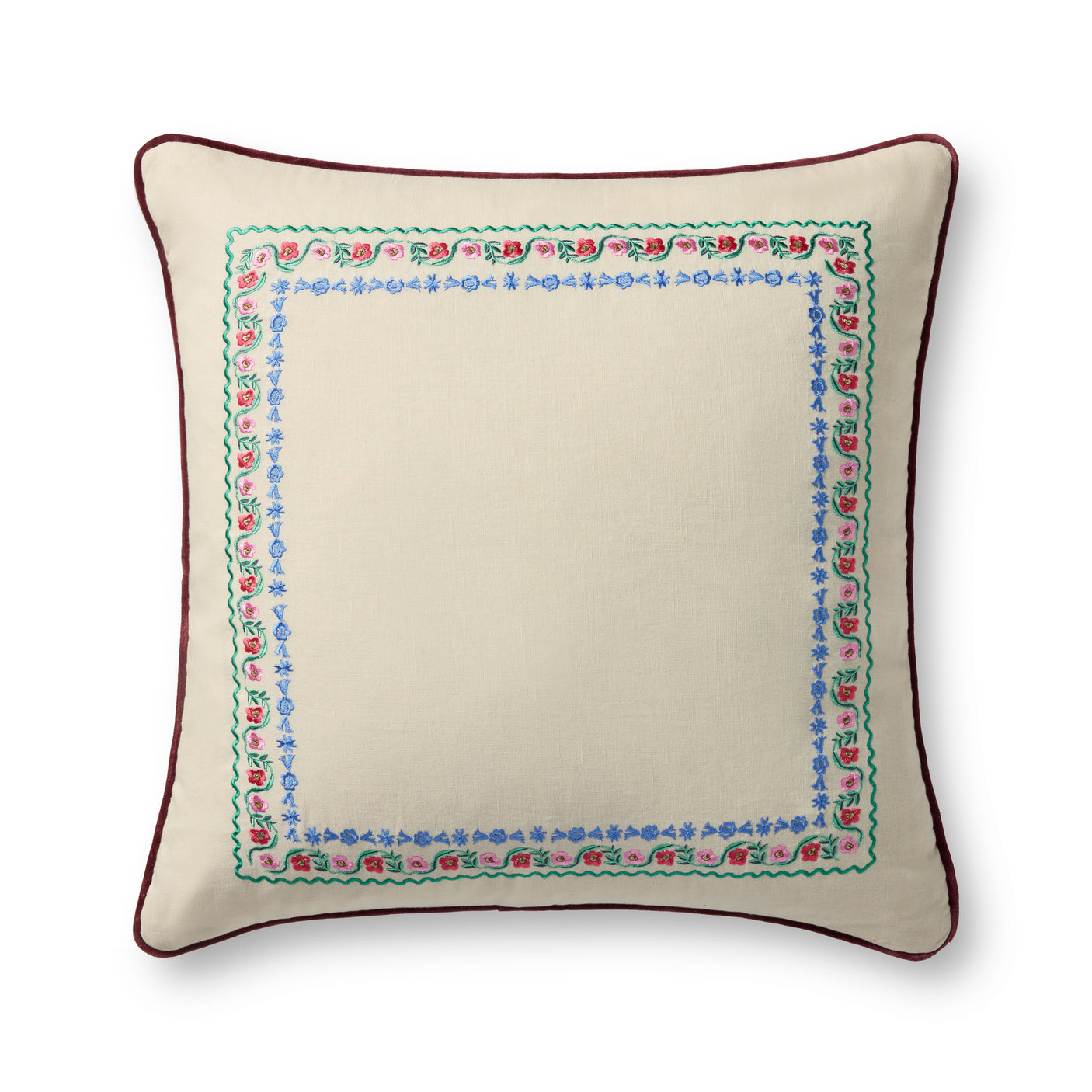 Delphine Border Pillow
