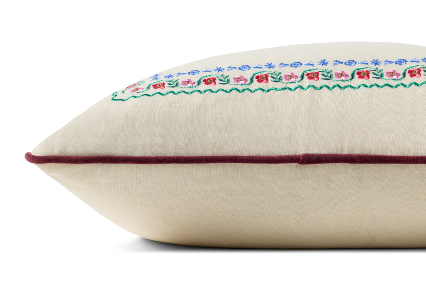 Delphine Border Pillow