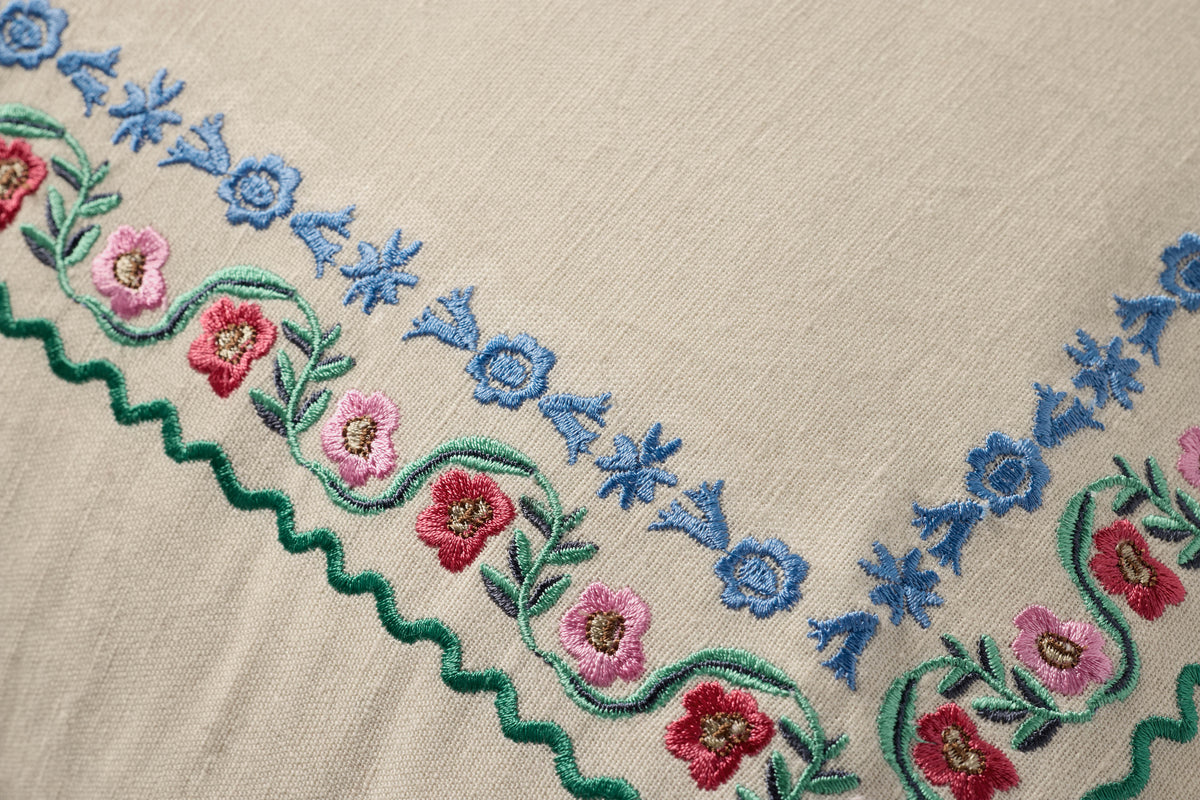 Delphine Border Pillow