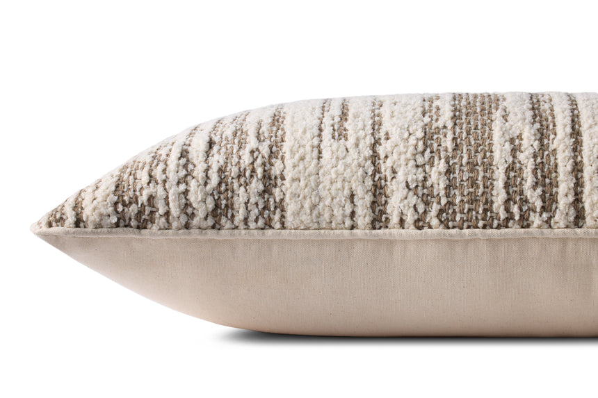 Dark Taupe / Ivory Pillow