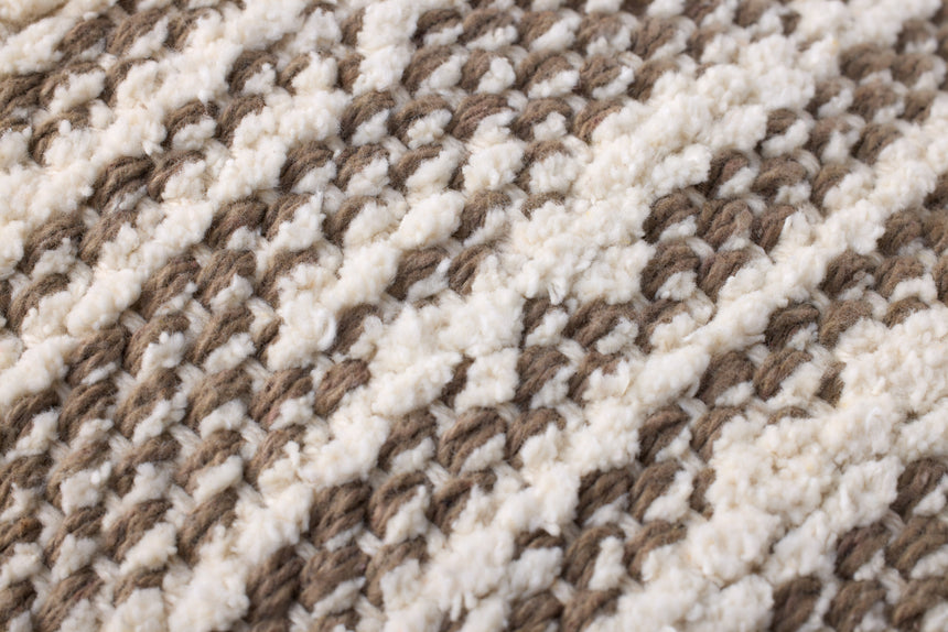 Dark Taupe / Ivory Pillow