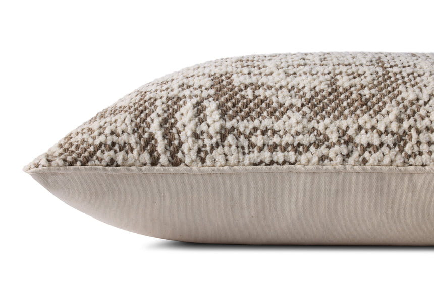 Dark Taupe / Ivory Pillow