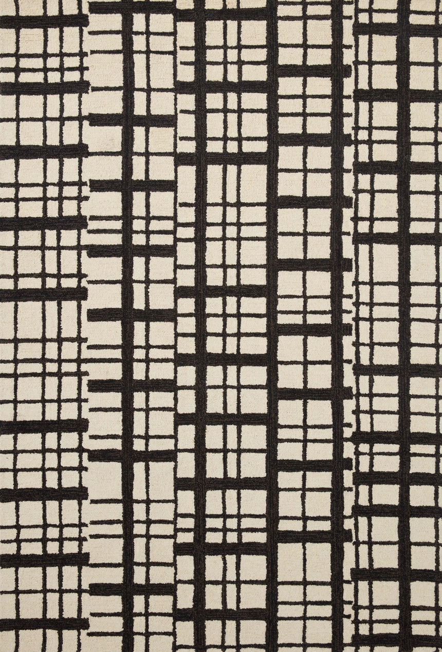 Polly Rug 02 | Black / Ivory