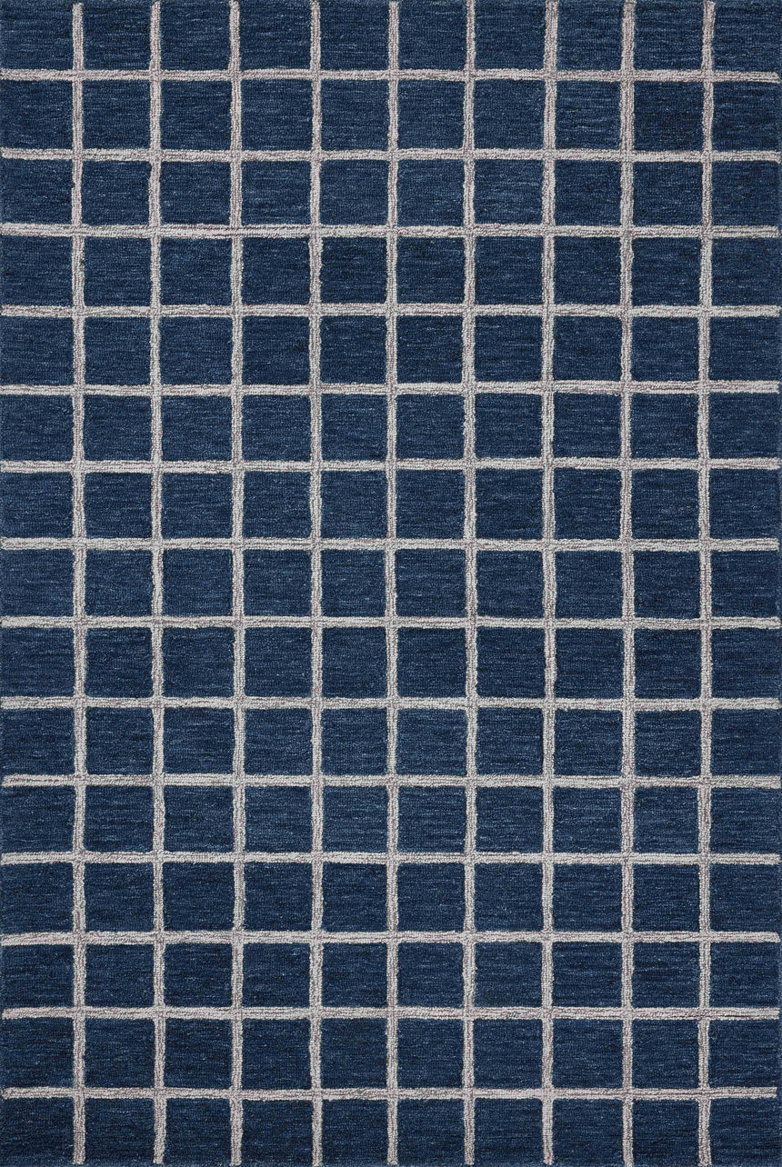 Polly Rug 05 | Navy / Silver