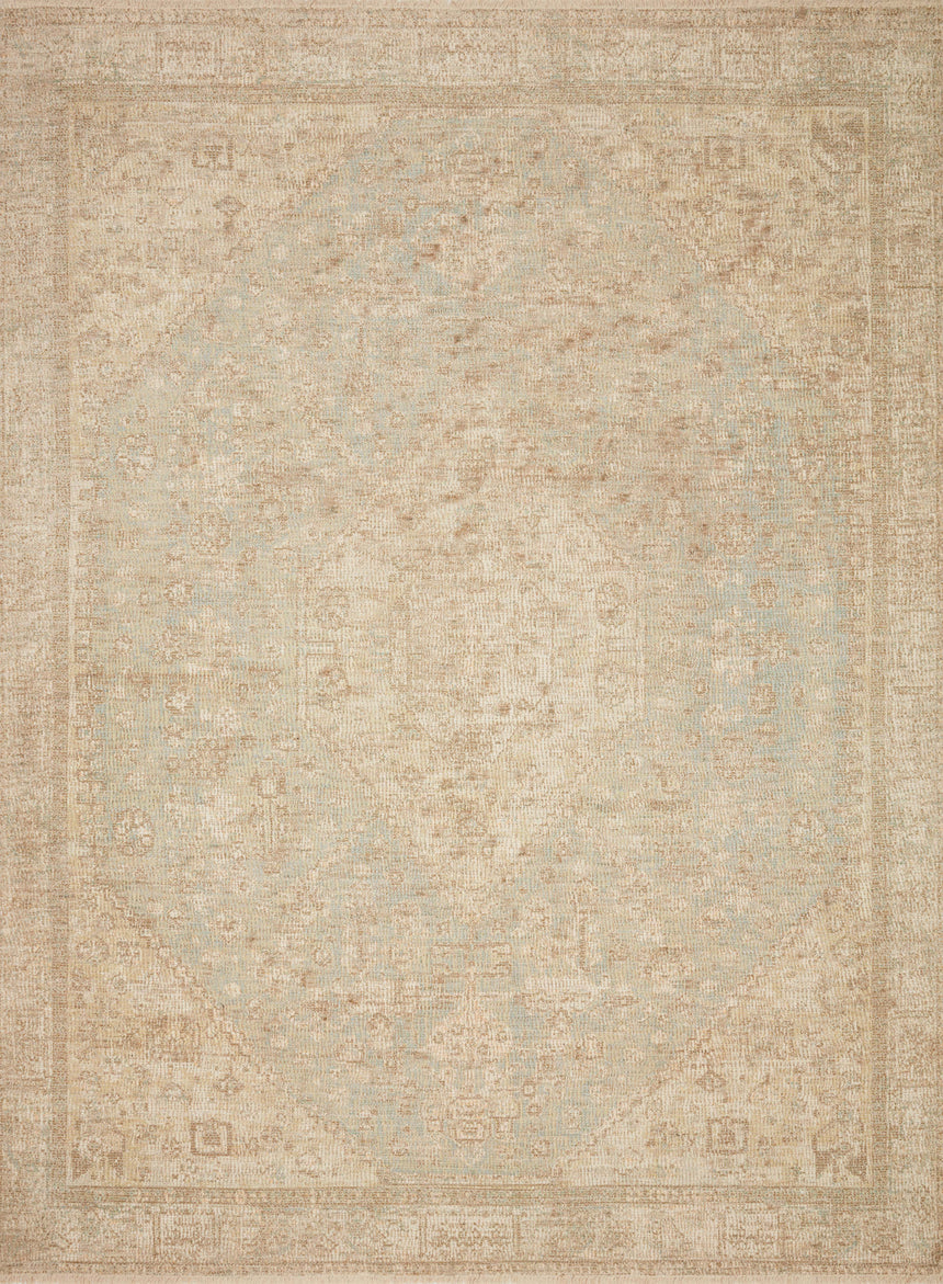 Priya Rug 01 | Ocean / Ivory