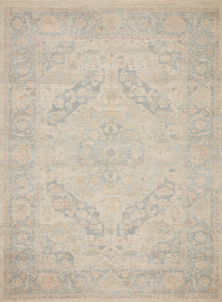 Priya Rug 08 | Bone / Bluestone