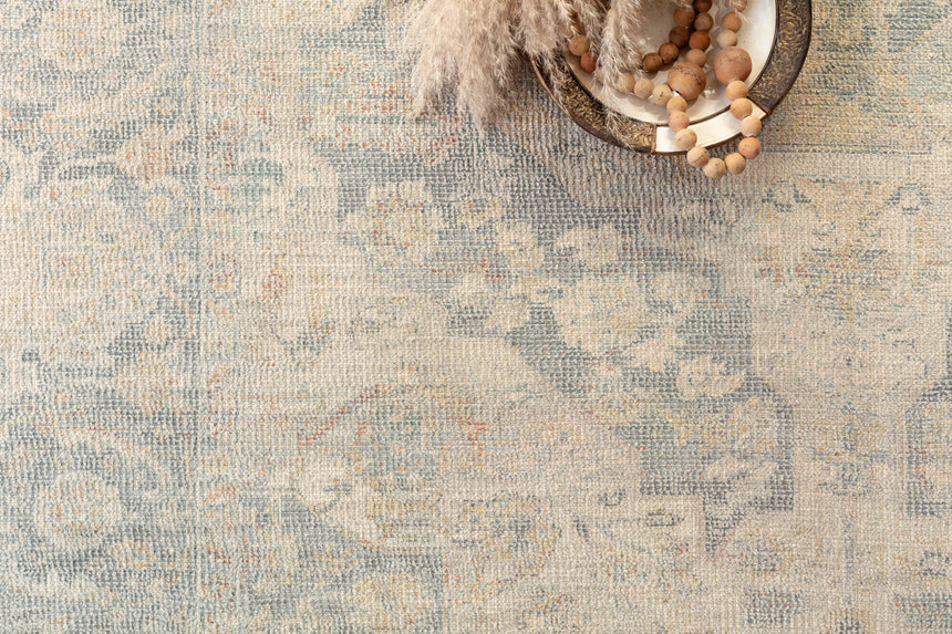 Priya Rug 08 | Bone / Bluestone