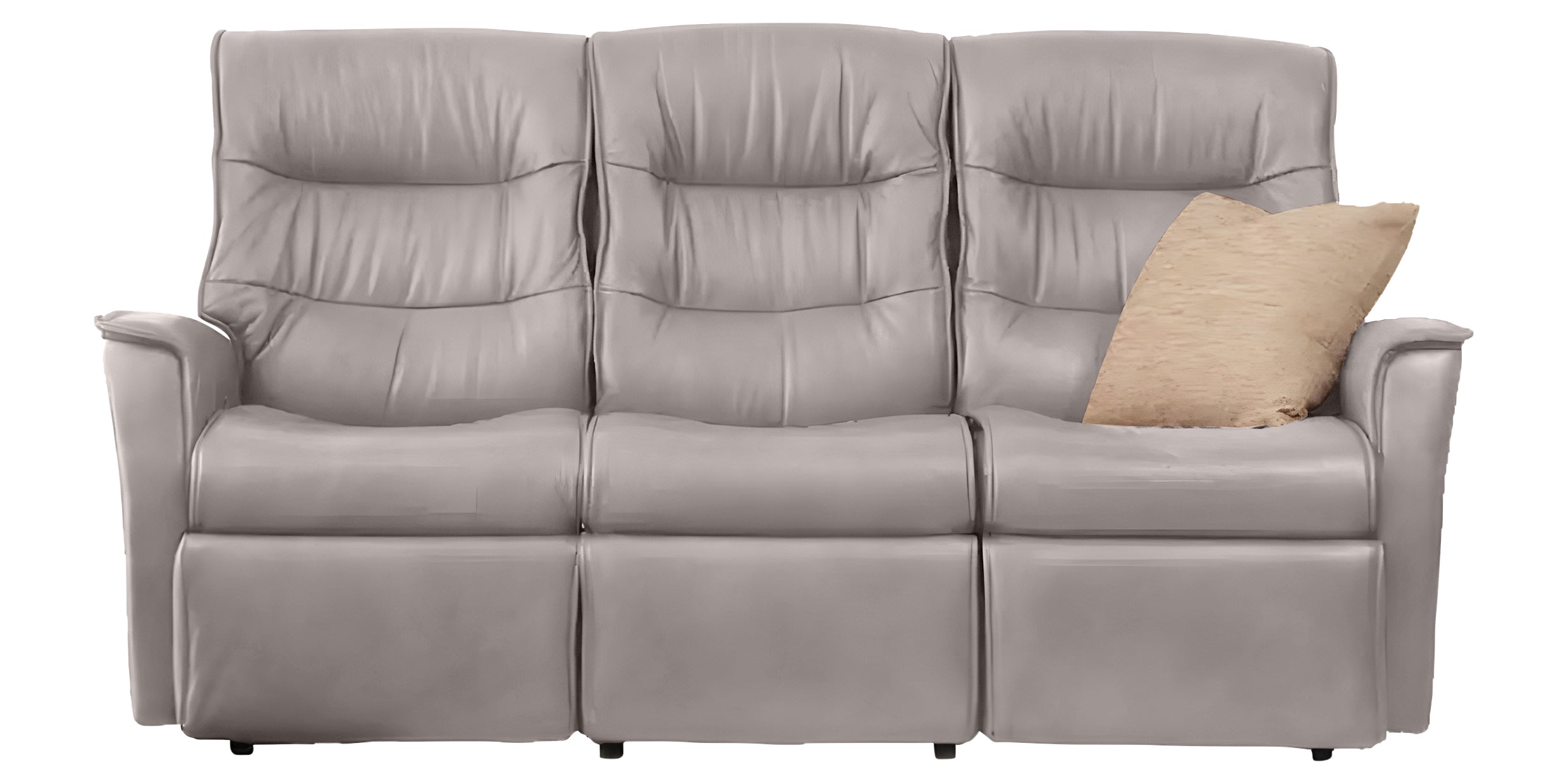 Trend Leather Cinder | Norwegian Comfort Paramount 3-Seater Wallsaver - Promo | Valley Ridge Furniture