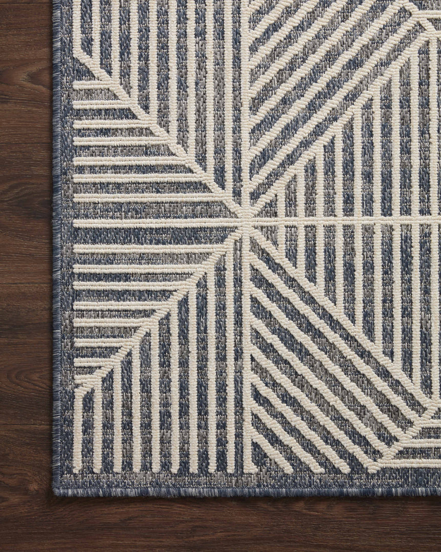 Rainier Rug 03 | Denim / Ivory