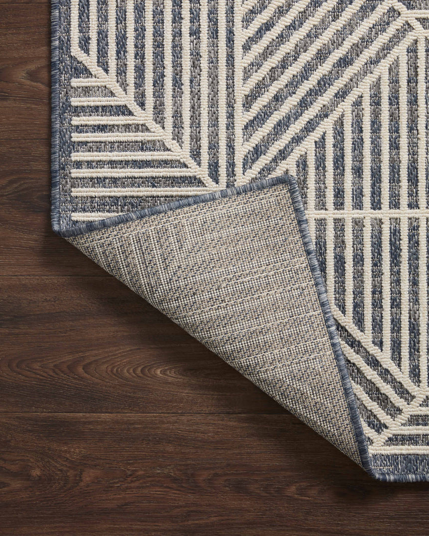 Rainier Rug 03 | Denim / Ivory