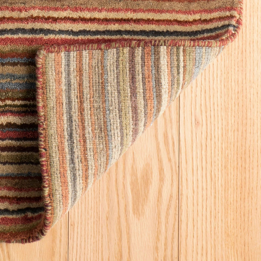 Brindle Stripe Hand Loom Knotted Wool Rug