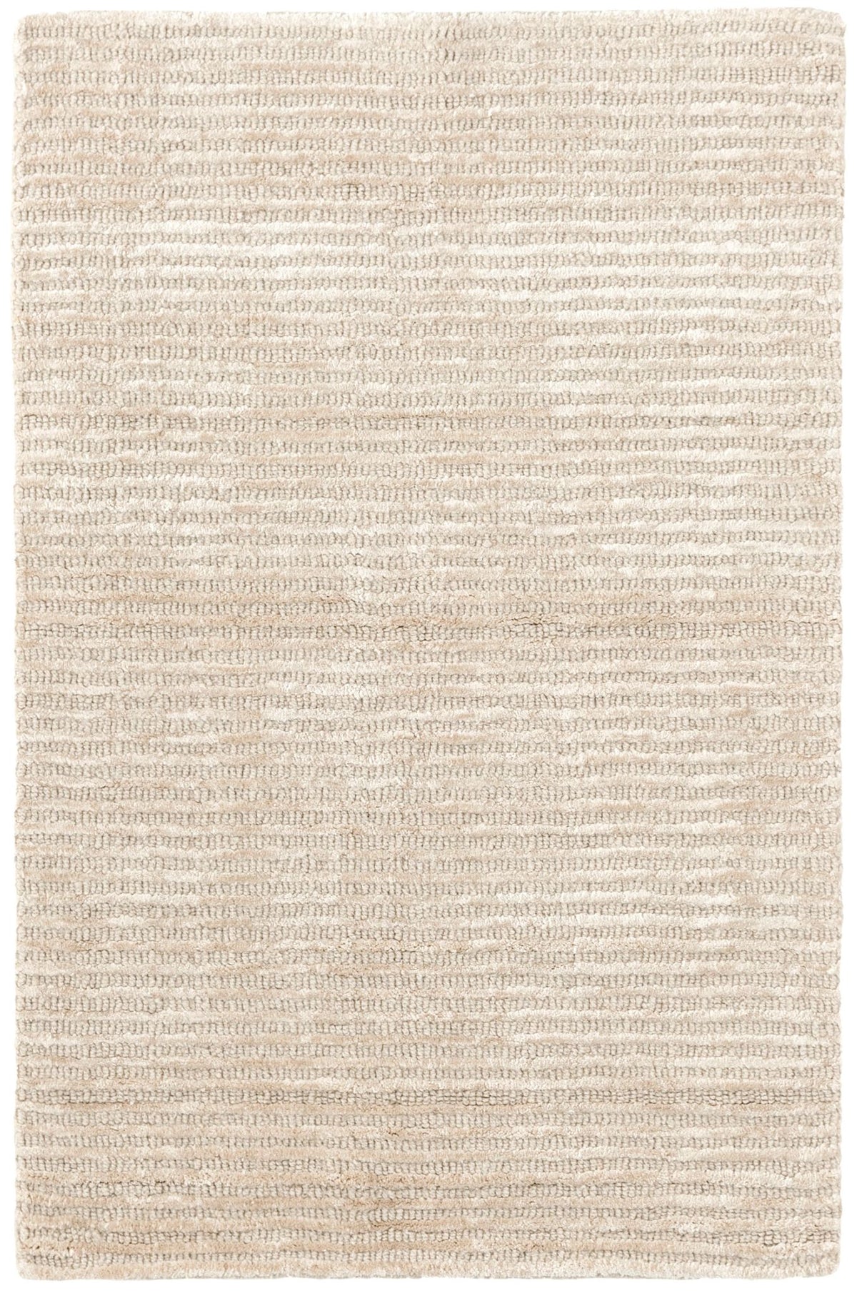 Cut Stripe Hand Knotted Viscose/Wool Rug