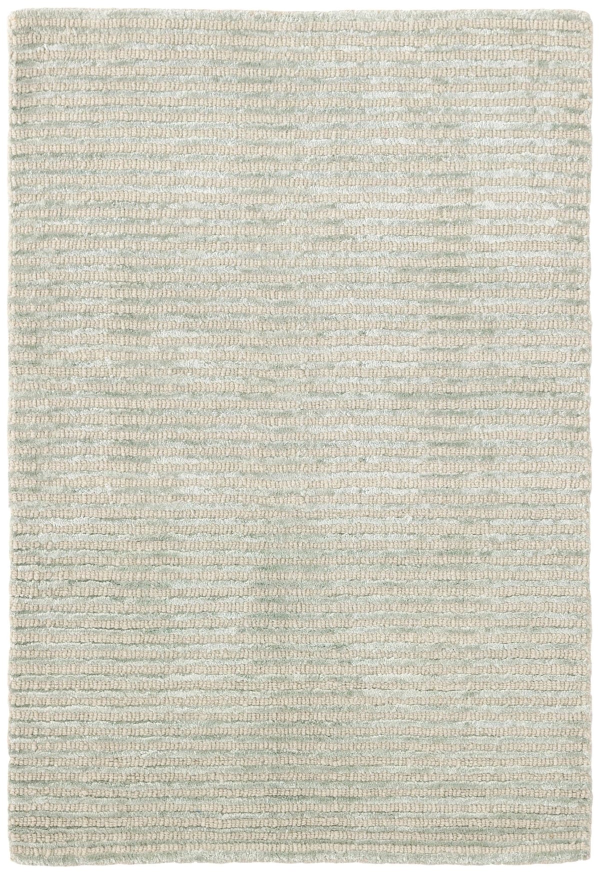 Cut Stripe Hand Knotted Viscose/Wool Rug