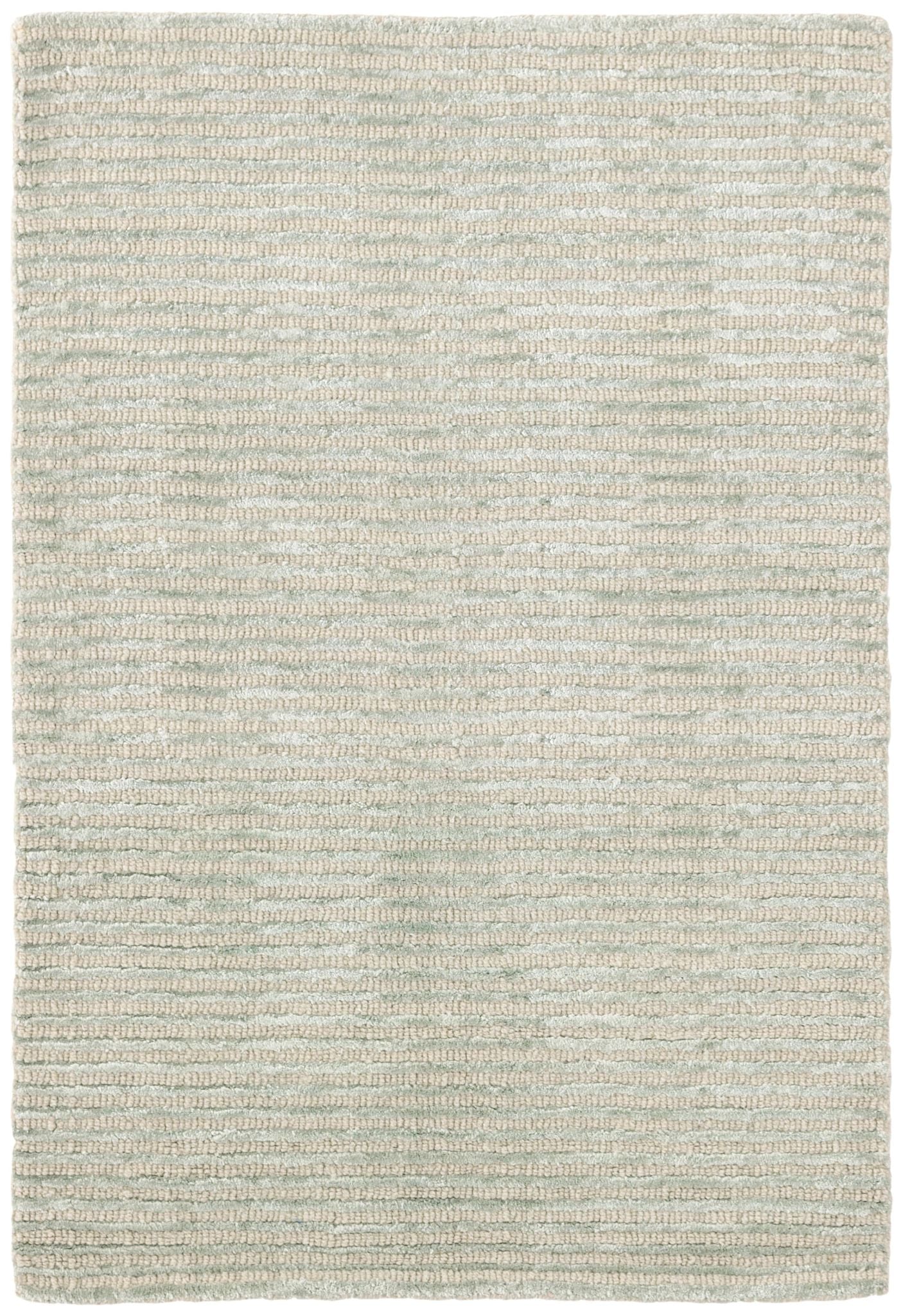 Cut Stripe Hand Knotted Viscose/Wool Rug