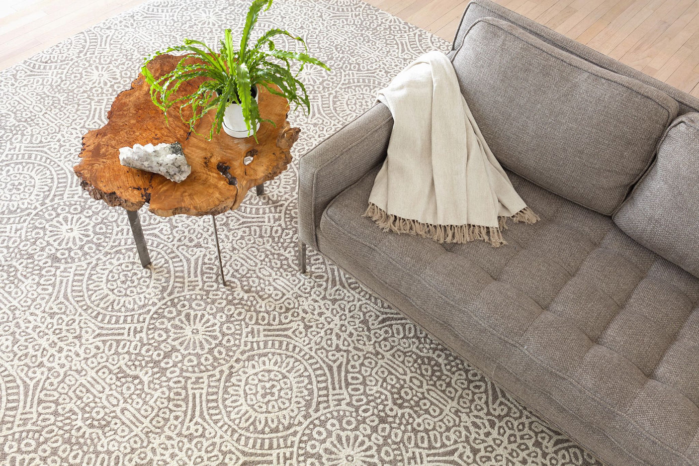 Temple Hand Micro Hooked Wool Rug