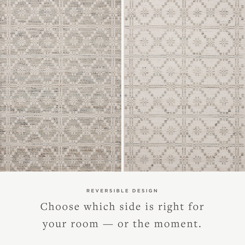 Rivers Rug 02 | Lagoon / Ivory