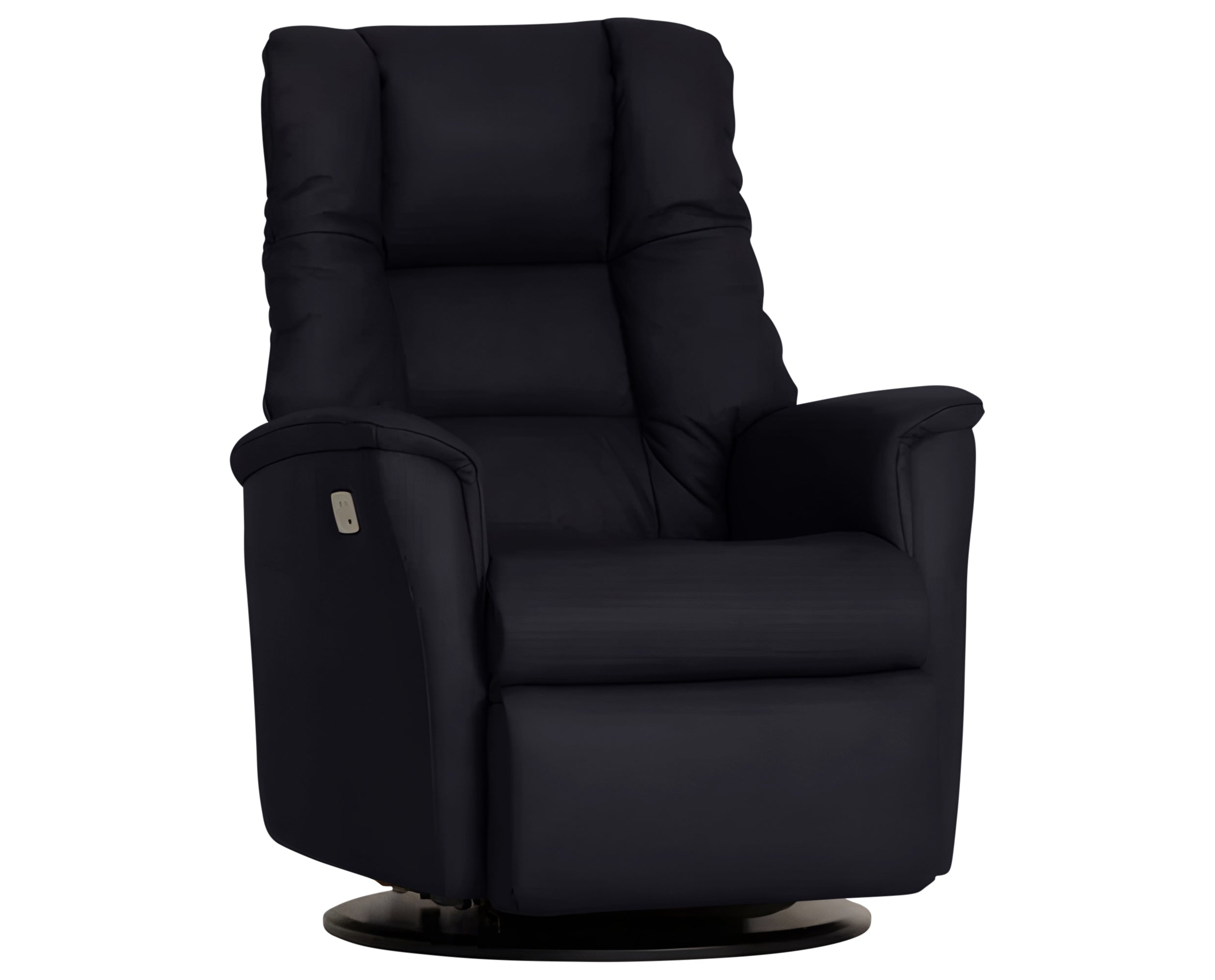 Sauvage Leather Charcoal L | Norwegian Comfort Victor Recliner - Promo | Valley Ridge Furniture