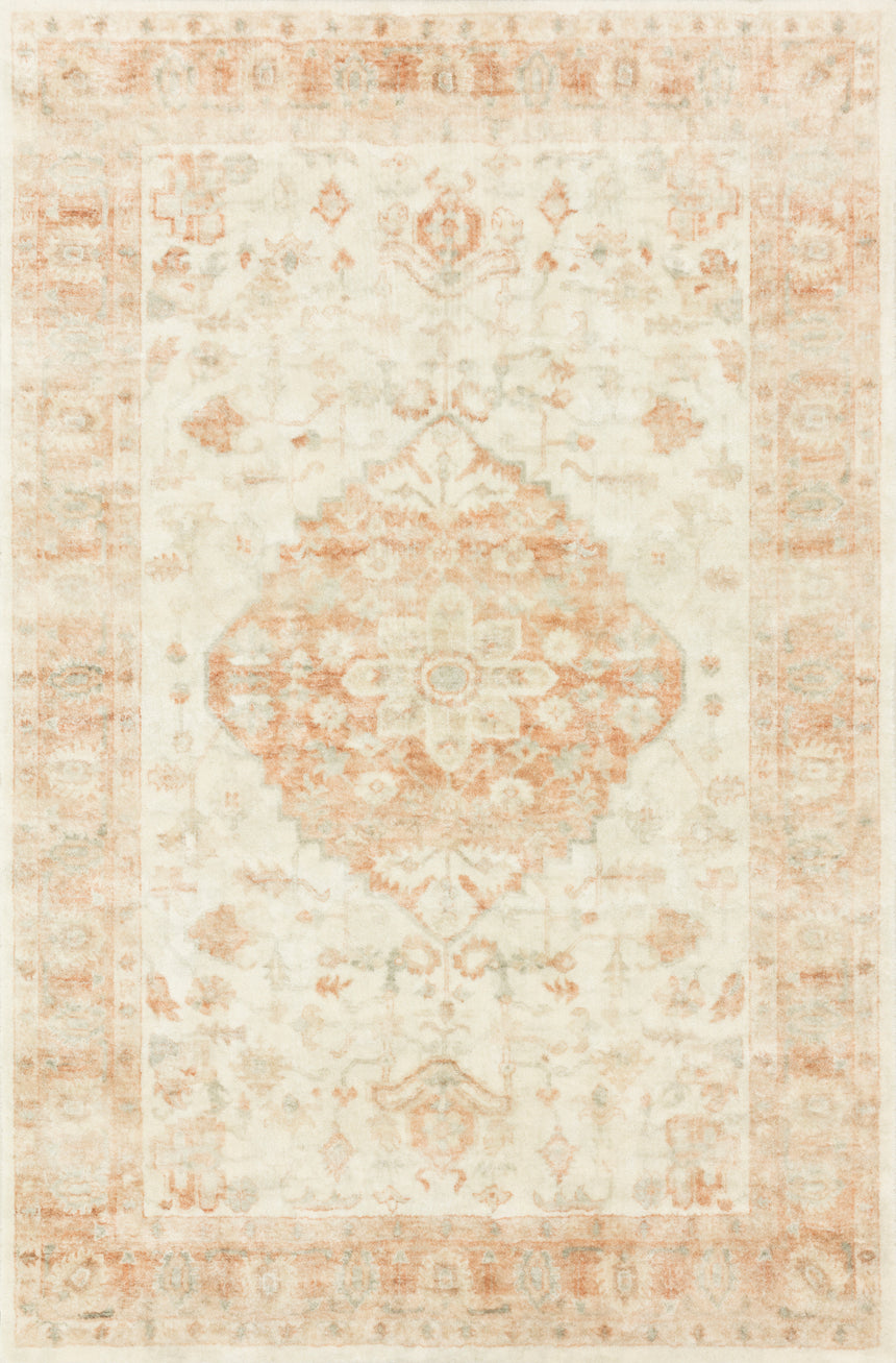 Rosette Rug 03 | Ivory / Terracotta
